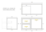 Lukka Kingsley Federation Wall Hung PVC Cabinet (900mm) Lukka