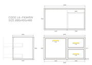Lukka Kingsley Federation Wall Hung PVC Matte Black Lukka