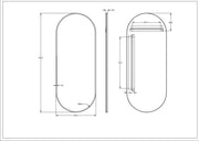 Lukka Ellips Frame Mirror (450/600mm) Lukka