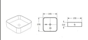 Kliff Fine Ceramic Above Counter Basin Lukka
