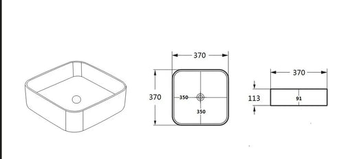 Kliff Fine Ceramic Above Counter Basin Lukka