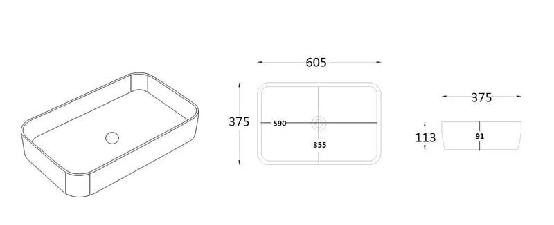 Lukka Kliff Fine Ceramic Above Counter Basin Lukka
