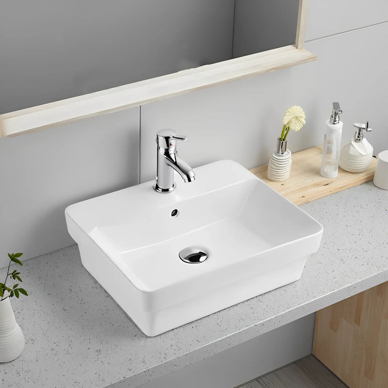 Kliff Fine Ceramic Insert Basin with Tap Hole LK-KIS410/500