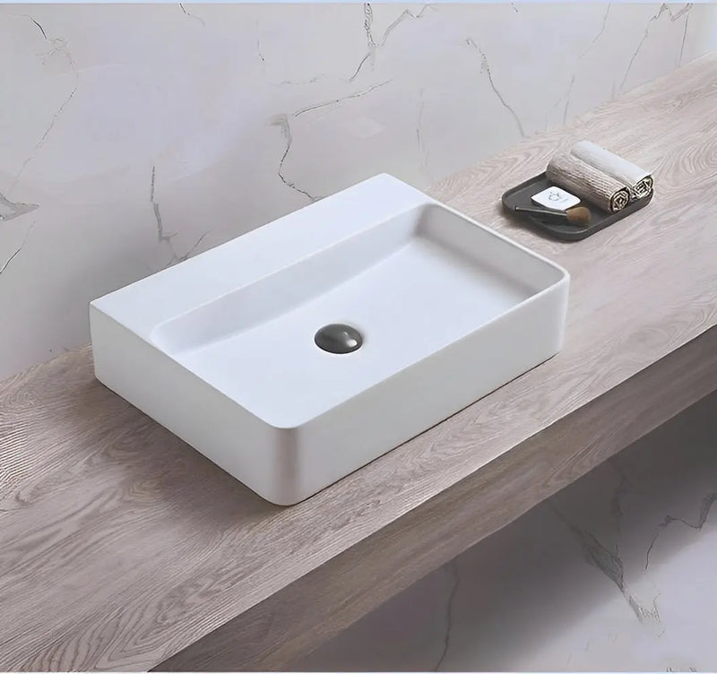 Kliff Fine Ceramic WH/Above Counter Basin NO Tap Hole with Overflow LK-KW420/KW520/KW620