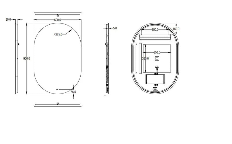 Ellips LED Back Lit Pencil Edge LK-LPM4590BL/LK-LEPM60900BL