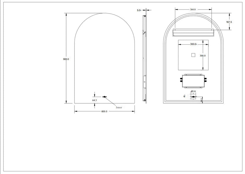 Arco LED Back Lit Pencil Edge LK-LPM6090BL