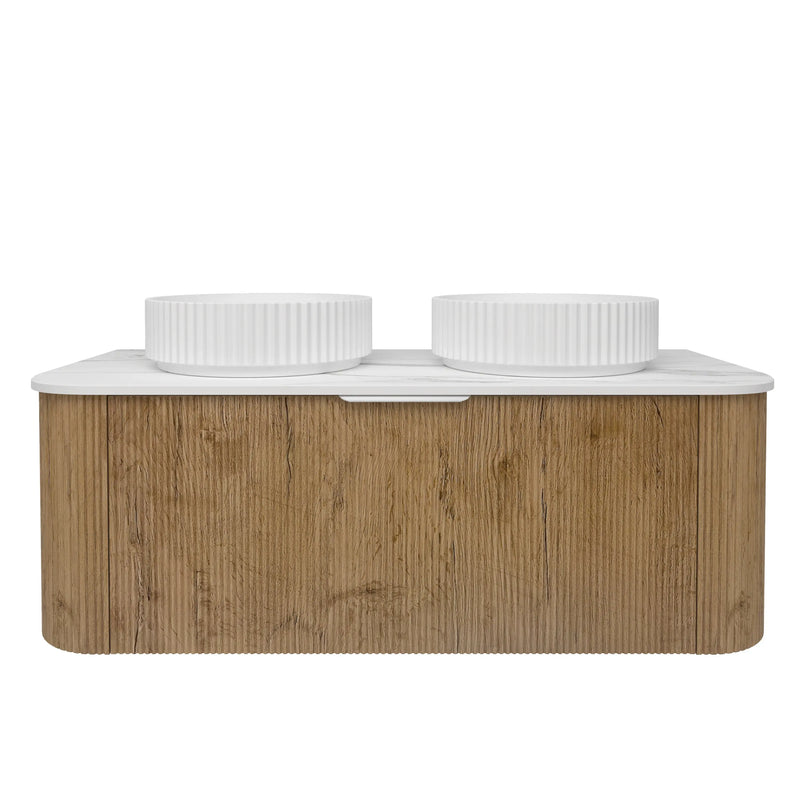 Agena  Fluted Wood Grain WH Vanities Prime Oak LK-MA1200W-PO