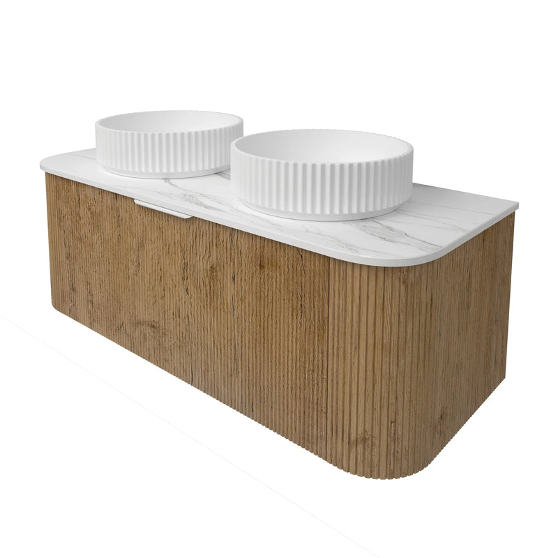 Agena  Fluted Wood Grain WH Vanities Prime Oak LK-MA1200W-PO