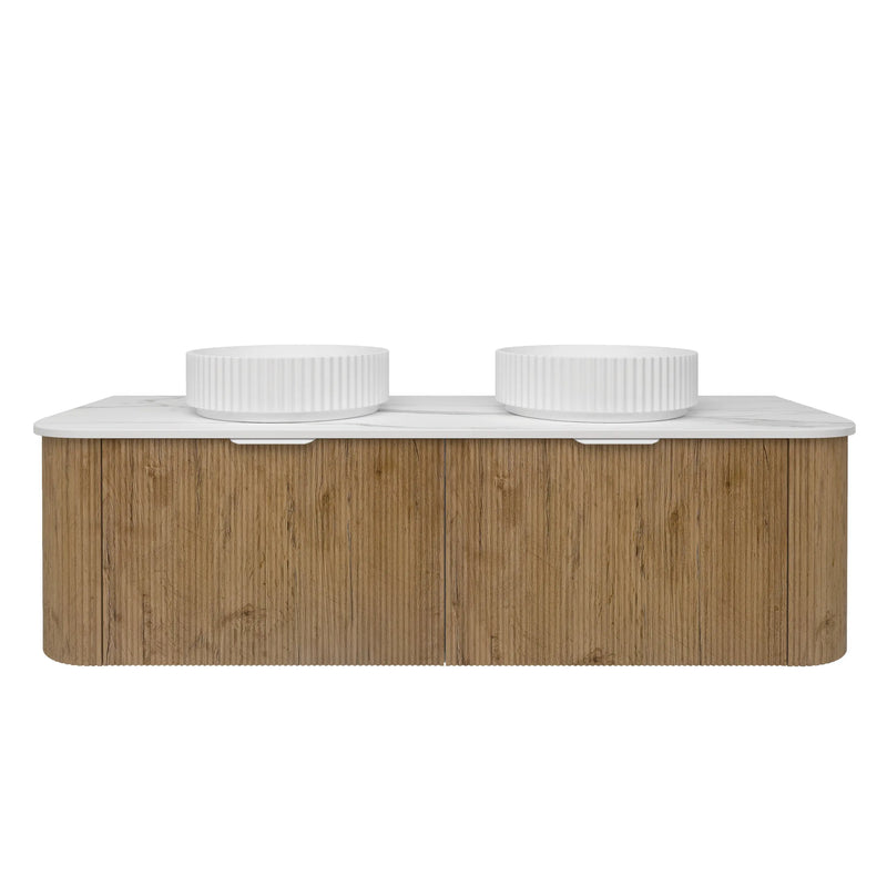 Agena  Fluted Wood Grain WH Vanities Prime Oak LK-MA1500W-PO