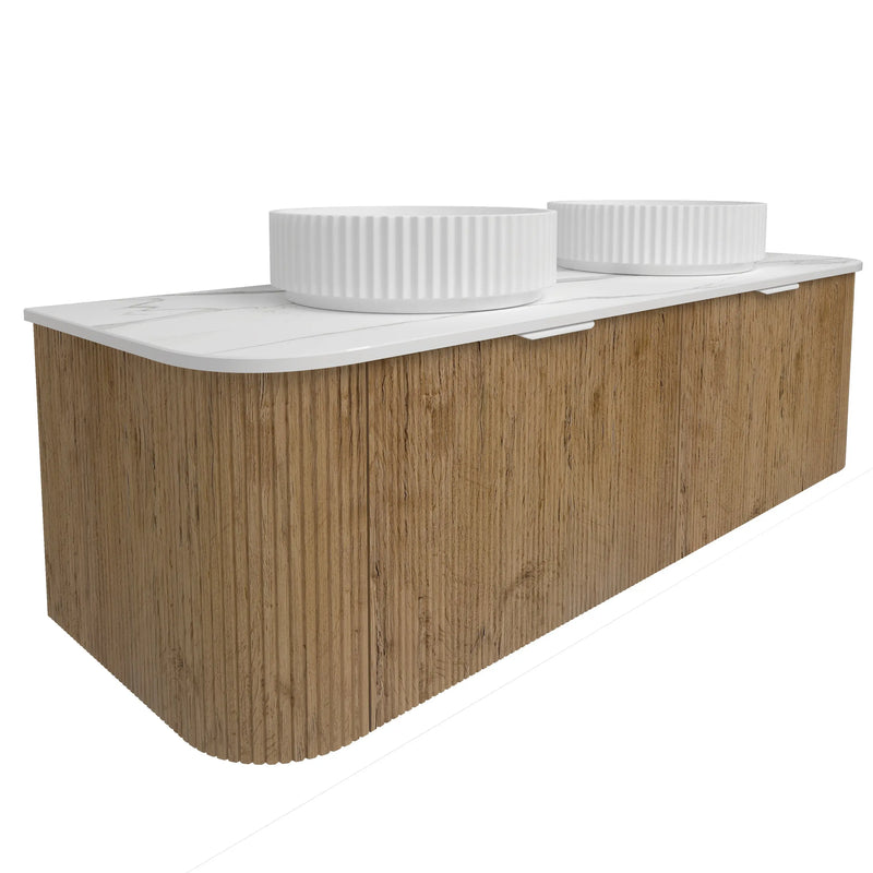 Agena  Fluted Wood Grain WH Vanities Prime Oak LK-MA1500W-PO