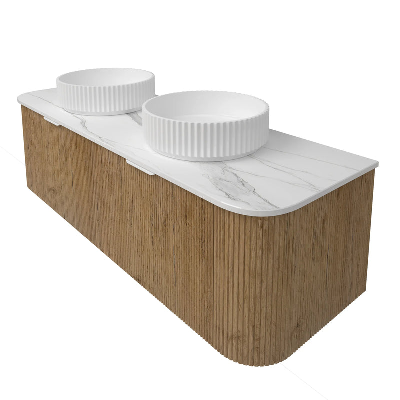 Agena  Fluted Wood Grain WH Vanities Prime Oak LK-MA1500W-PO