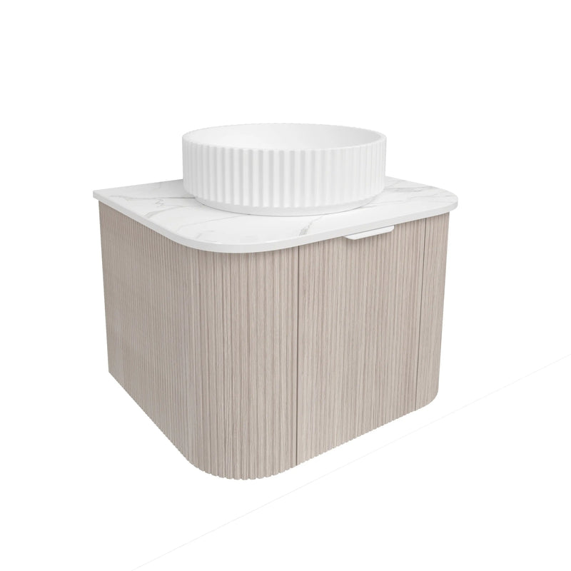 Agena Fluted Wood Grain WH Vanities Coastal Oak LK-MA600W-CO