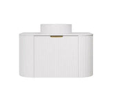 Lukka Agena Modern Fluted Cabinet Matte White (750mm) Lukka