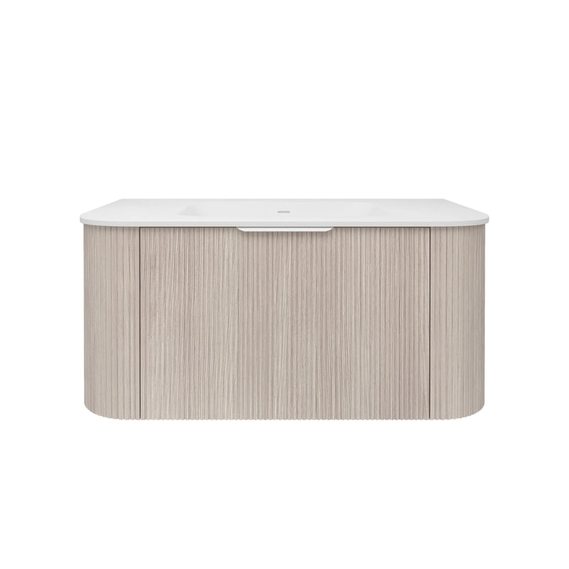 Agena Fluted Wood Grain WH Vanities Coastal Oak LK-MA900W-CO