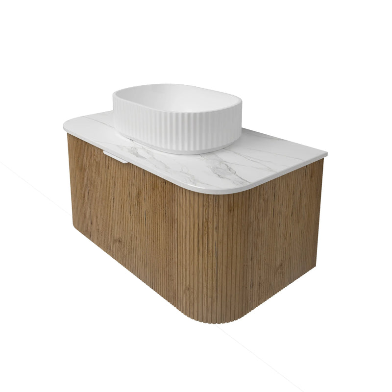 Agena  Fluted Wood Grain WH Vanities Prime Oak LK-MA900W-PO