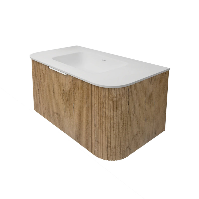 Agena  Fluted Wood Grain WH Vanities Prime Oak LK-MA900W-PO