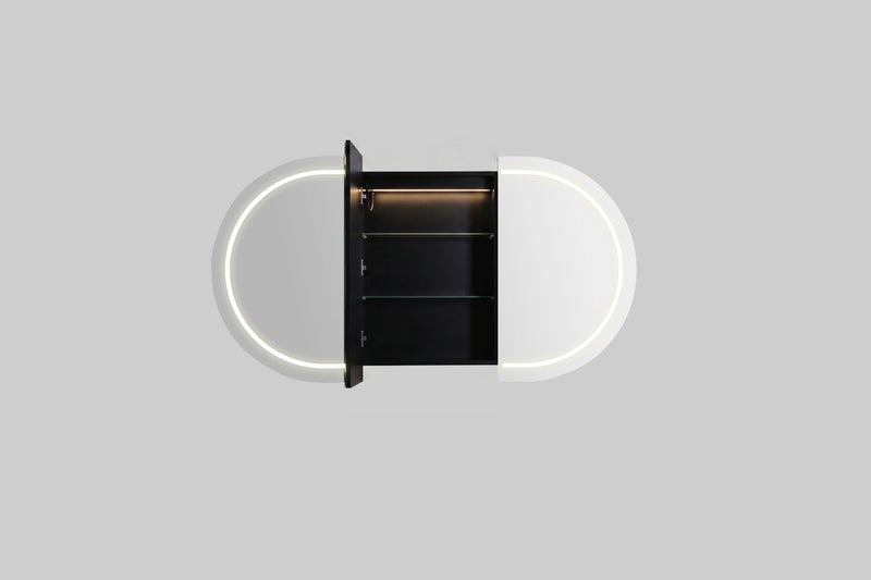 Allison Pill 3Lights PVC Shaving Cabinets LK-MAPLSV1580MW/MB-3Lights