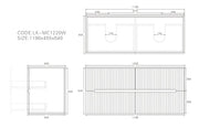 Cabarita Morden Wall Hung PVC Cabinet (1200mm Double Bowl) Lukka