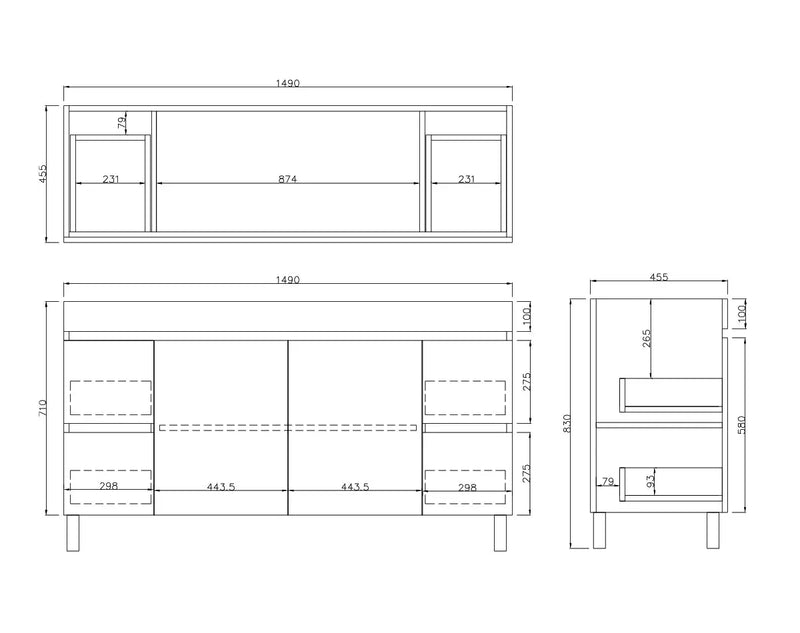 Camden Modern Free Standing Cabinet LK-MC154L-CO