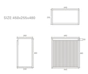 Crete Mini Wall Hung PVC Cabinet (400mm) Lukka