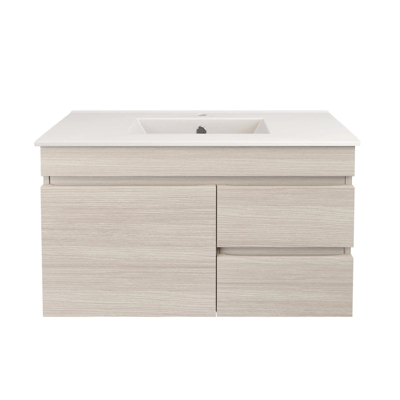 Camden Modern Wall Hung Cabinet Coastal Oak LK-MC93RW-CO
