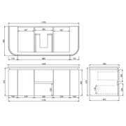 Devito Modern Wall Hung Vanity PVC Cabinet 750mm/900mm/1200mm/1500mm - FIL Kitchen Bathroom