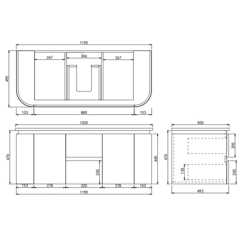 Devito Modern Wall Hung Vanity PVC Cabinet 750mm/900mm/1200mm/1500mm - FIL Kitchen Bathroom