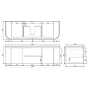 Devito Modern Wall Hung Vanity PVC Cabinet 750mm/900mm/1200mm/1500mm - FIL Kitchen Bathroom