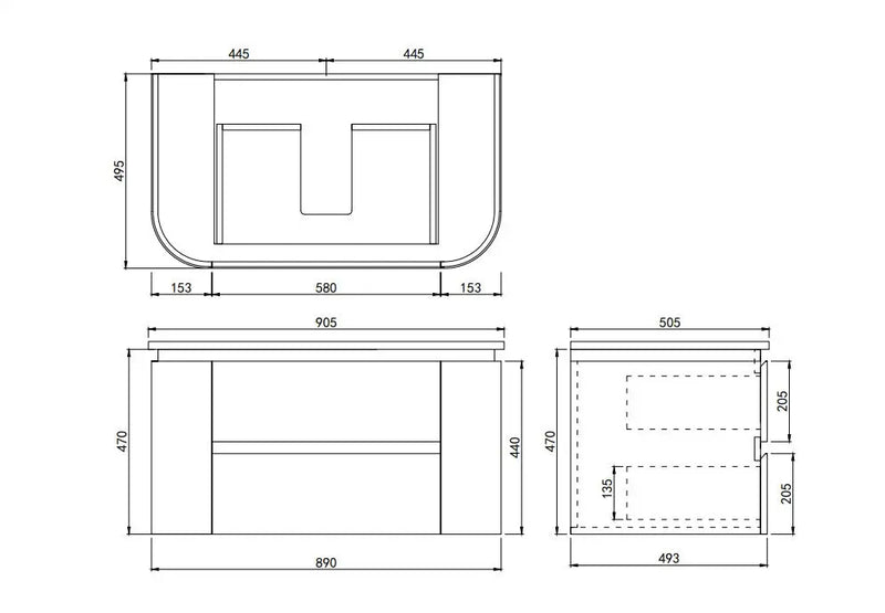Devito Modern Wall Hung Vanity PVC Cabinet Matte White 750mm/900mm/1200mm/1500mm - FIL Kitchen Bathroom