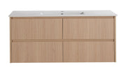 Lukka Gladstone Modern Wall Hung Plywood Cabinet (Sandy Oak Woodmatt) Lukka