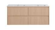 Lukka Gladstone Modern Wall Hung Plywood Cabinet (Sandy Oak Woodmatt) Lukka