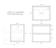 Lukka Gladstone Modern Wall Hung Plywood Cabinet (Sandy Oak Woodmatt) Lukka