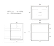 Lukka Gladstone Modern Wall Hung Plywood Cabinet (Mocha Oak Woodmatt) Lukka