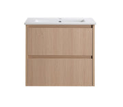 Lukka Gladstone Modern Wall Hung Plywood Cabinet (Sandy Oak Woodmatt) Lukka
