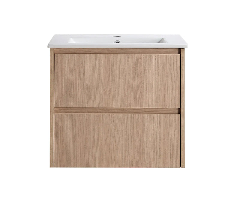 Lukka Gladstone Modern Wall Hung Plywood Cabinet (Sandy Oak Woodmatt) Lukka