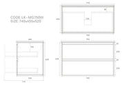 Lukka Gladstone Modern Wall Hung Plywood Cabinet (Sandy Oak Woodmatt) Lukka