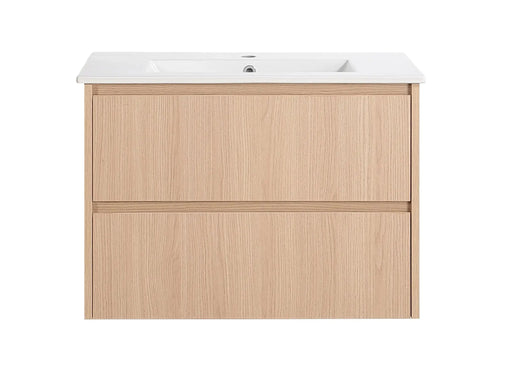 Lukka Gladstone Modern Wall Hung Plywood Cabinet (Sandy Oak Woodmatt) Lukka