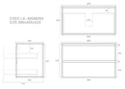 Lukka Gladstone Modern Wall Hung Plywood Cabinet (Sandy Oak Woodmatt) Lukka