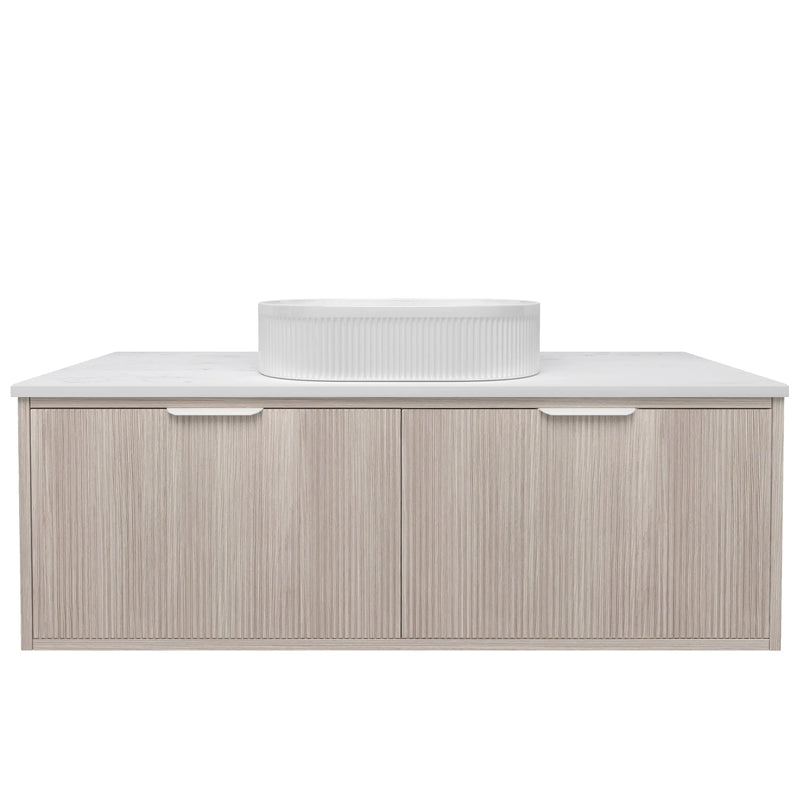 Kliff  Fluted Wood Grain Vanities  Coastal Oak LK-MK1200W-CO