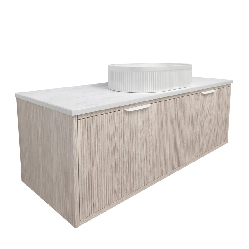 Kliff  Fluted Wood Grain Vanities  Coastal Oak LK-MK1200W-CO