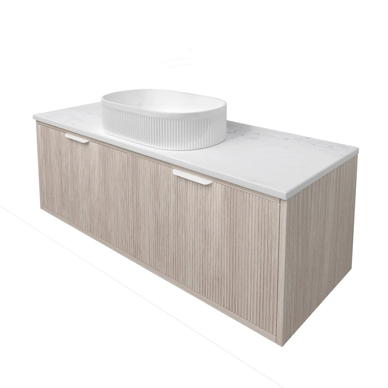 Kliff  Fluted Wood Grain Vanities  Coastal Oak LK-MK1200W-CO