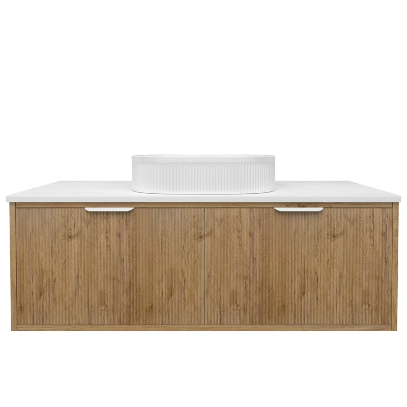 Kliff  Fluted Wood Grain Vanities  Prime Oak LK-MK1200W-PO