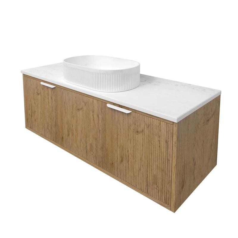 Kliff  Fluted Wood Grain Vanities  Prime Oak LK-MK1200W-PO