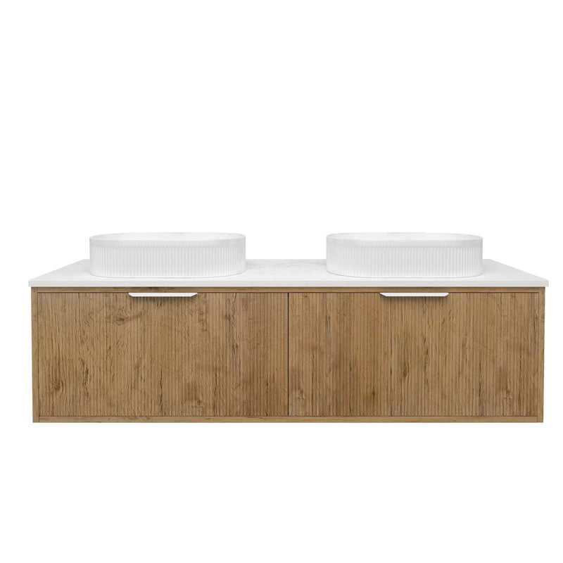 Kliff  Fluted Wood Grain Vanities Prime Oak LK-MK1500W-PO
