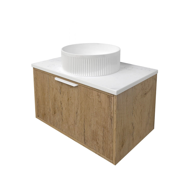 Kliff Fluted Wood Grain Vanities  Prime Oak LK-MK750W-PO