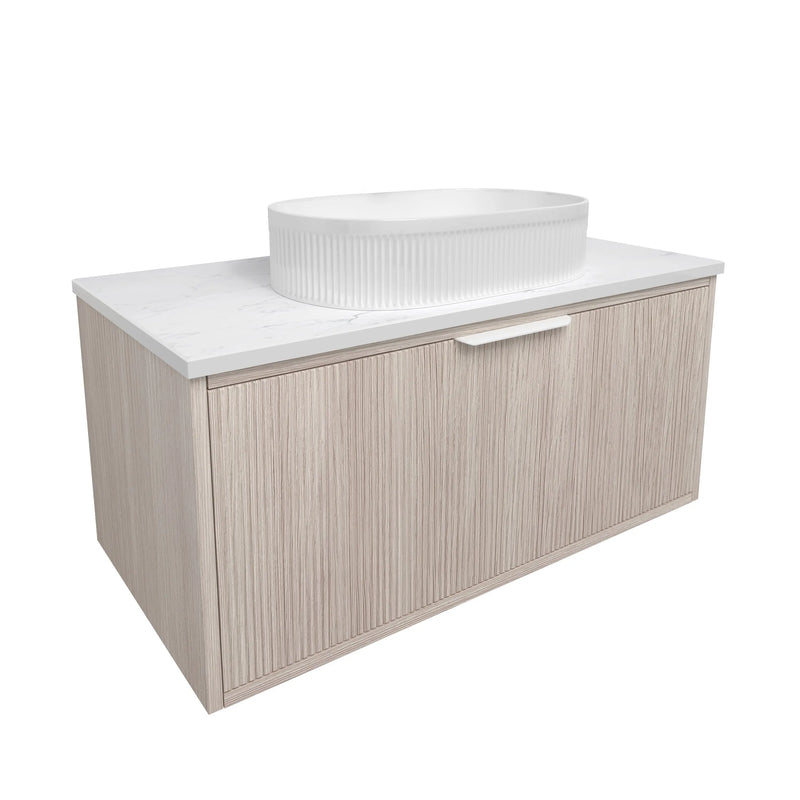 Kliff  Fluted Wood Grain Vanities  Coastal Oak LK-MK900W-CO