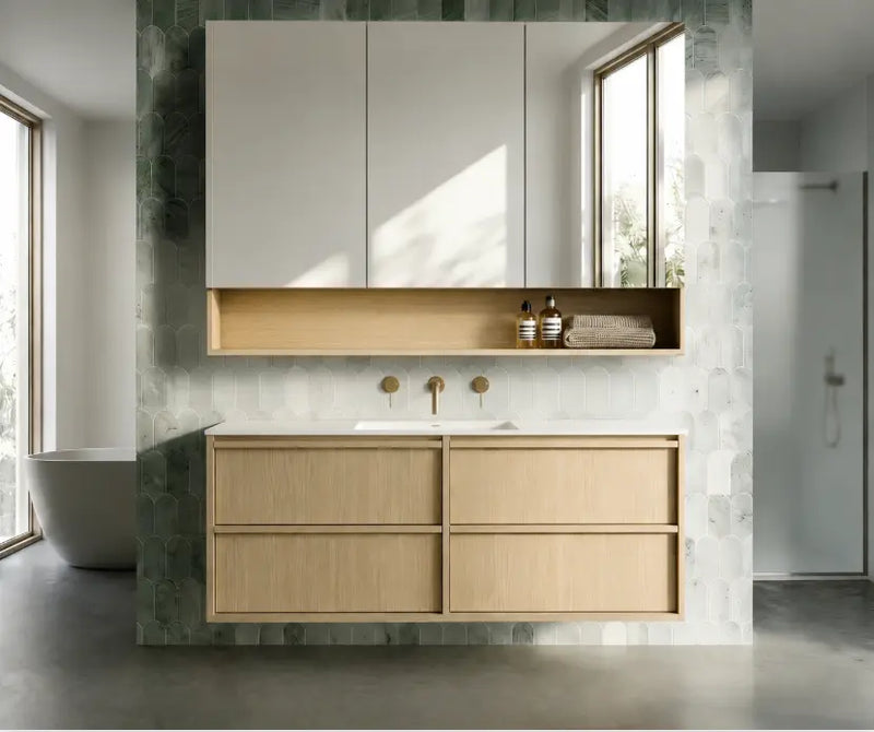 Ridgewood Modern Wall Hung Plywood Cabinet LK-MR1200W-SO Single Bowl Only