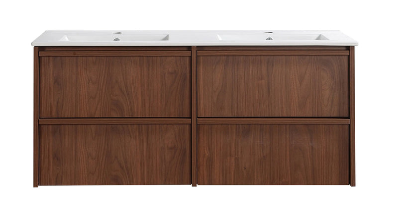 Lukka Ridgewood Modern Wall Hung Plywood Cabinet (Mocha Oak Woodmatt) Lukka