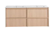 Lukka Ridgewood Modern Wall Hung Plywood (Sandy Oak Woodmatt) Lukka