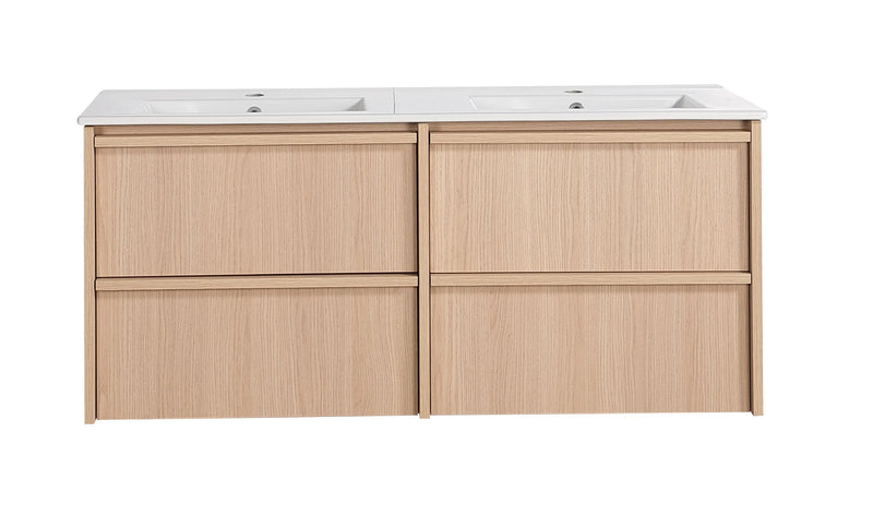 Lukka Ridgewood Modern Wall Hung Plywood (Sandy Oak Woodmatt) Lukka
